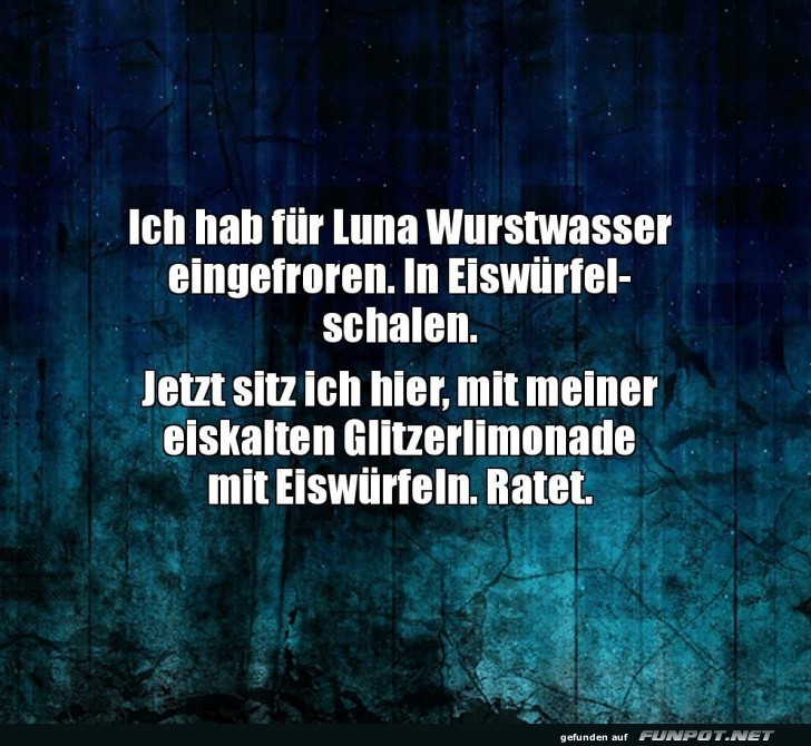 Wurstwasser-Experimente mit Eiswürfeln Wurstwasser-Experimente mit Eiswürfeln