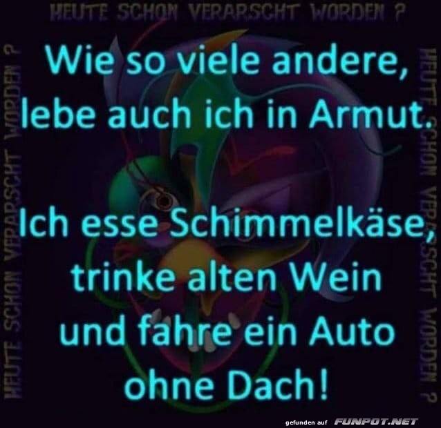 Humorvolle Betrachtung von Luxus Humorvolle Betrachtung von Luxus