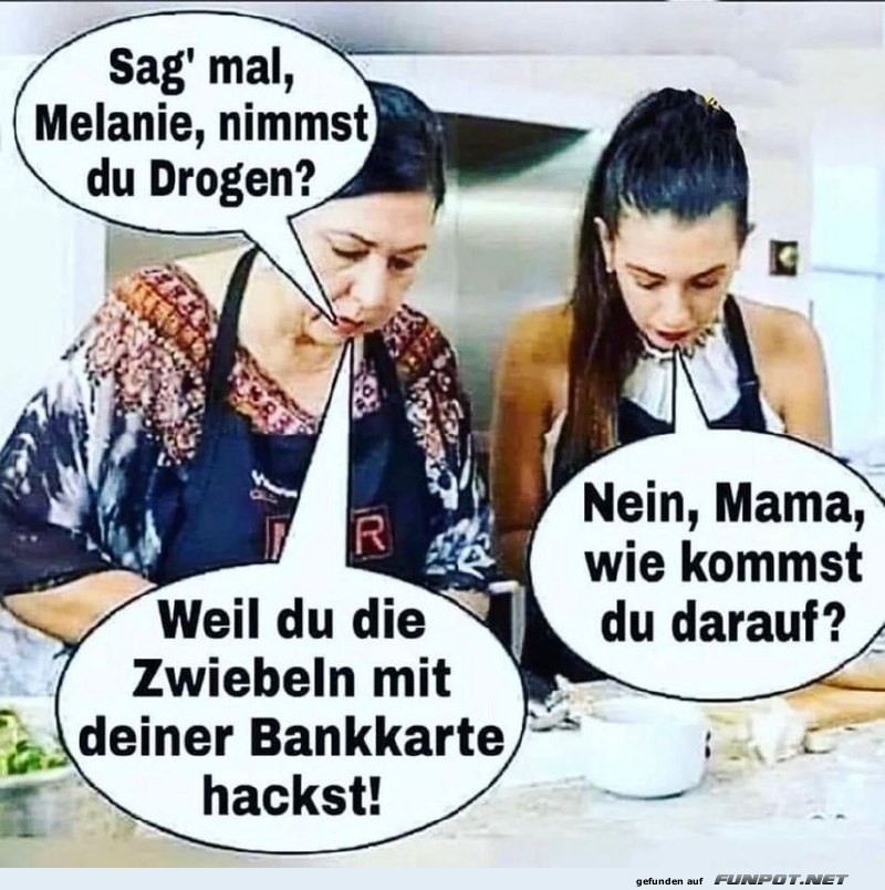 Lustiger Dialog in der Küche Lustiger Dialog in der Küche