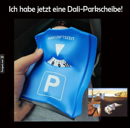 Lustige Dali-Parkscheibe Lustige Dali-Parkscheibe