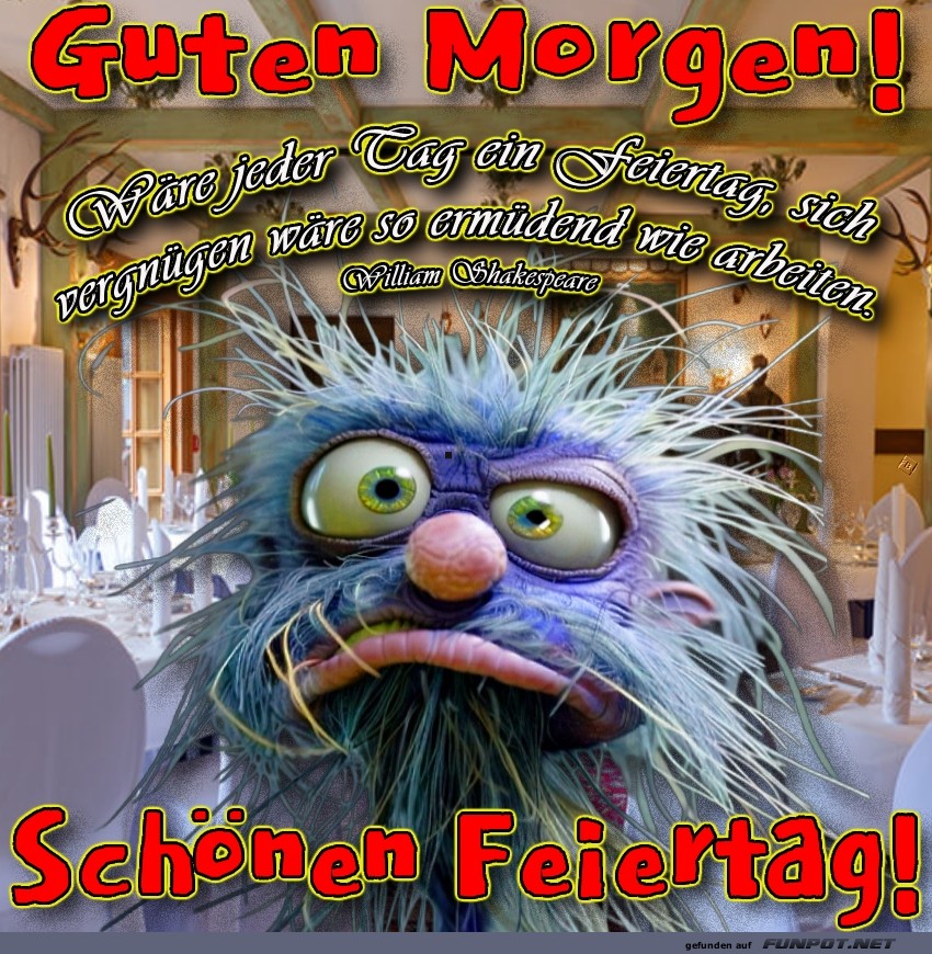 Fröhlicher Start in den Feiertag Fröhlicher Start in den Feiertag