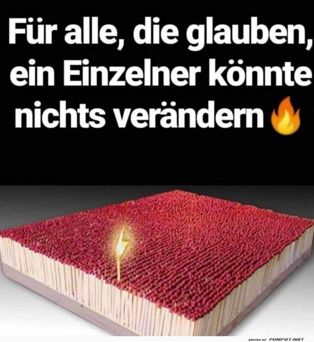 Einzelner kann Veränderung bewirken Einzelner kann Veränderung bewirken