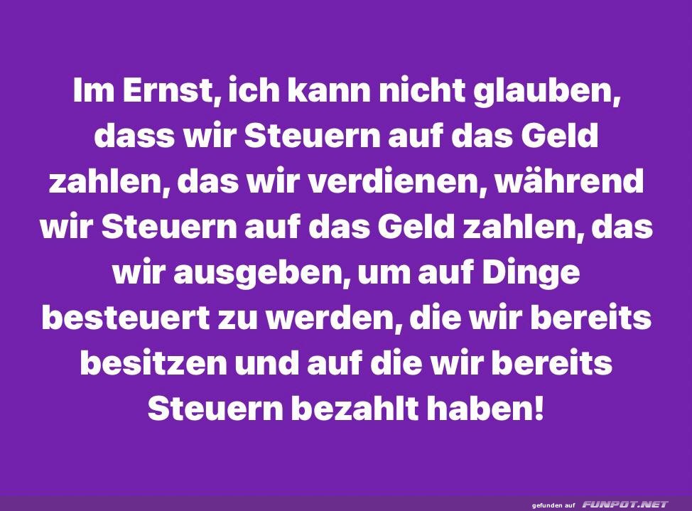 Über die Ironie von Steuern nachdenken Über die Ironie von Steuern nachdenken