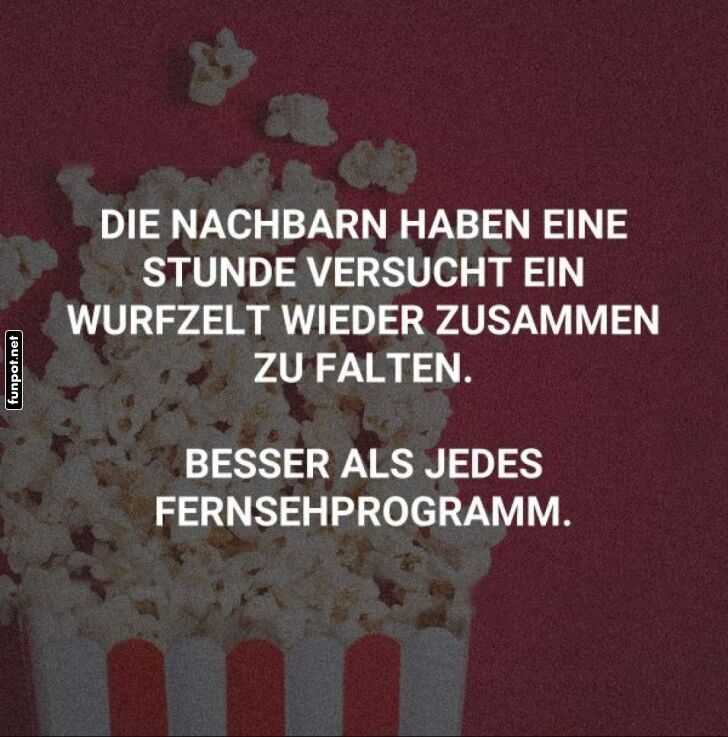 Unterhaltsame Nachbarn statt Fernsehen Unterhaltsame Nachbarn statt Fernsehen