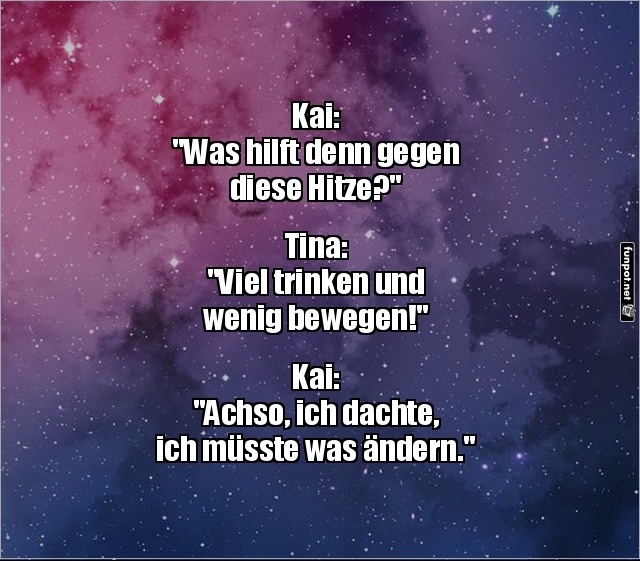 Humorvoller Tipp gegen die Hitze Humorvoller Tipp gegen die Hitze