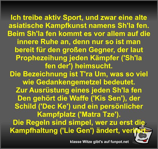 Ich treibe aktiv Sport Ich treibe aktiv Sport