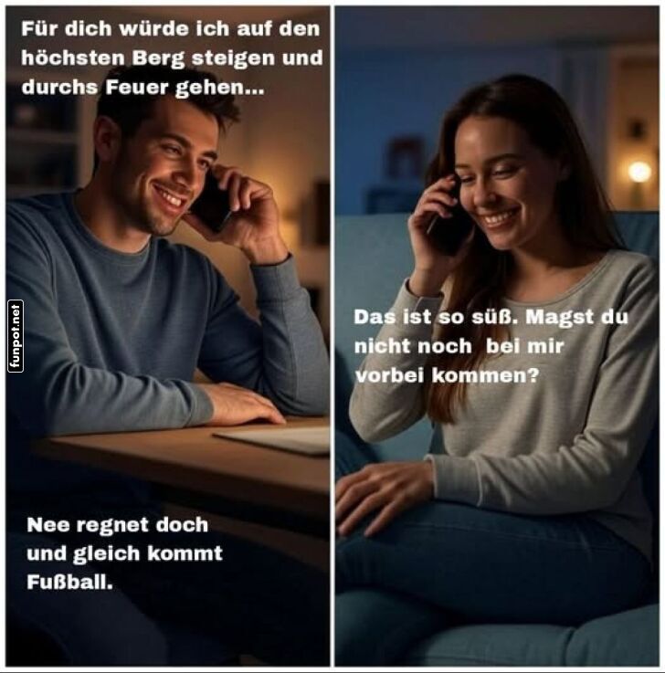 Witziges Telefonat zwischen Paar Witziges Telefonat zwischen Paar
