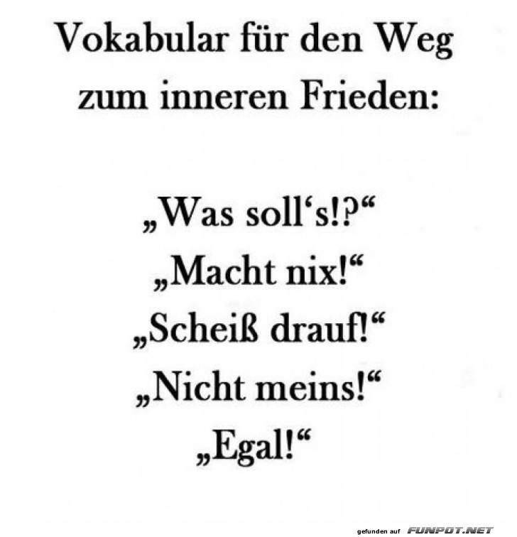 Weg zum inneren Frieden: Einfacher Wortschatz Weg zum inneren Frieden: Einfacher Wortschatz
