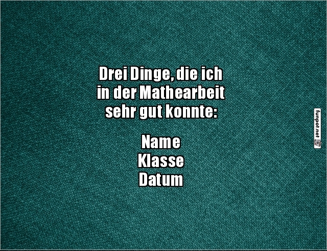 Was ich gut konnte in der Mathearbeit Was ich gut konnte in der Mathearbeit