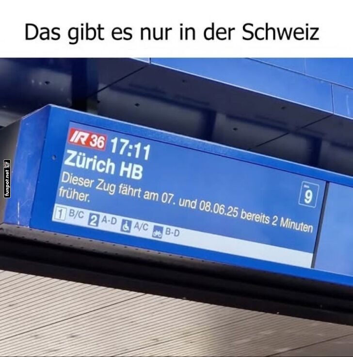 Schweizer Zuganzeige mit Präzision Schweizer Zuganzeige mit Präzision