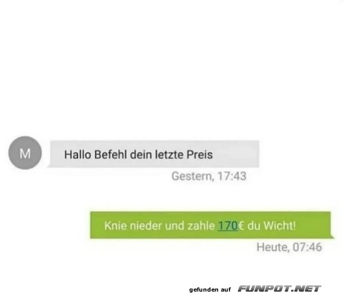 Verkaufsverhandlung mit humorvollem Twist Verkaufsverhandlung mit humorvollem Twist