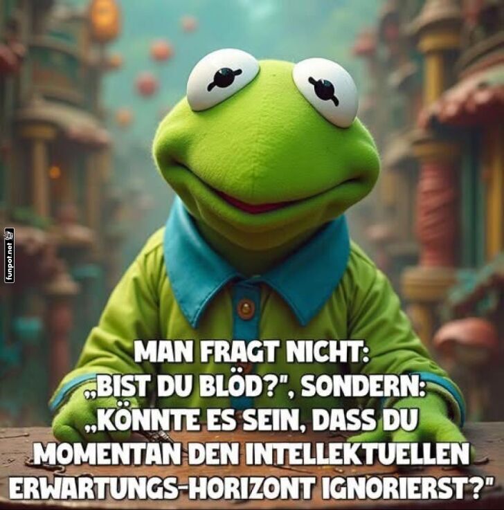 Lustiges Zitat mit grüner Figur Lustiges Zitat mit grüner Figur