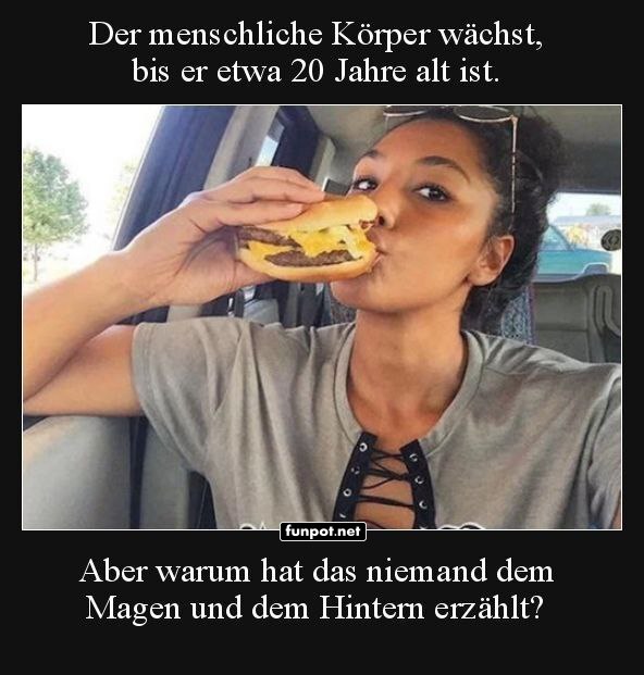 Humorvolles Bild über den Körperwachstum Humorvolles Bild über den Körperwachstum