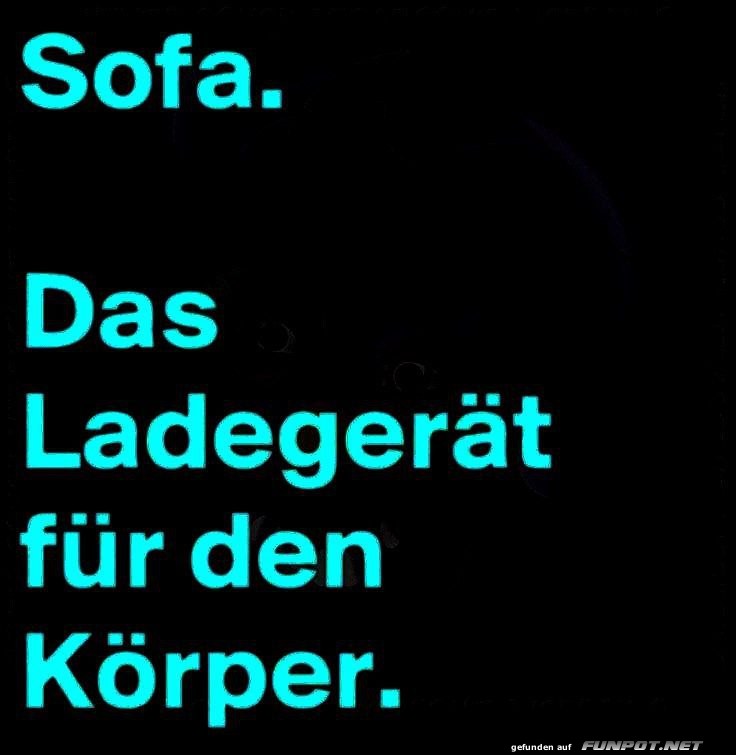 Sofa: Das Ladegerät für den Körper Sofa: Das Ladegerät für den Körper