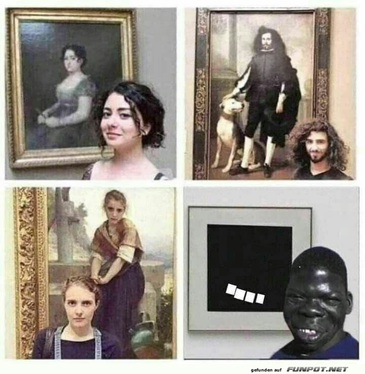 Humorvolle Museumsgemälde-Ähnlichkeiten Humorvolle Museumsgemälde-Ähnlichkeiten