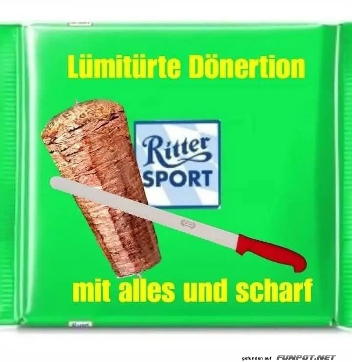 Lustige Kombination: Schokolade und Döner Lustige Kombination: Schokolade und Döner