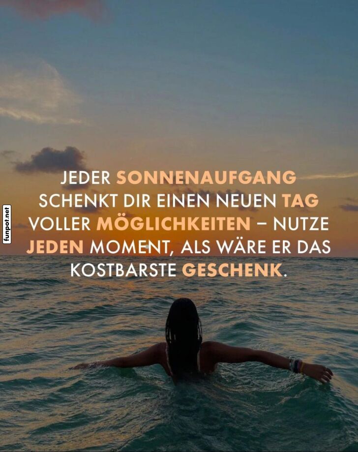 Inspiration im Sonnenaufgang