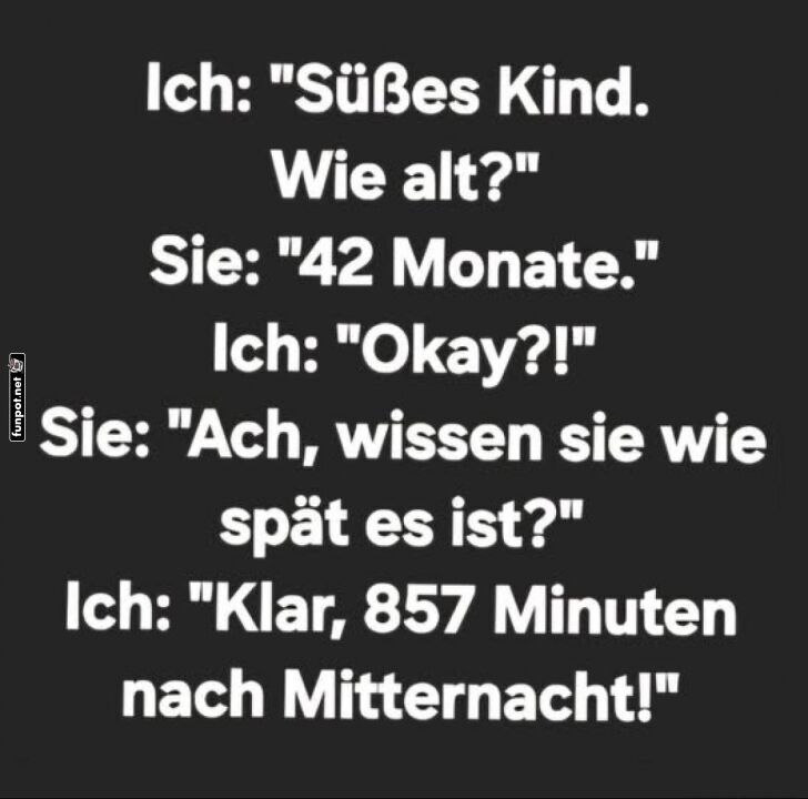 Der Dialog über Kinderalter und Uhrzeit Der Dialog über Kinderalter und Uhrzeit