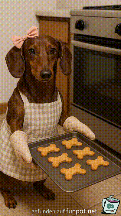 Hund backt Kekse Hund backt Kekse