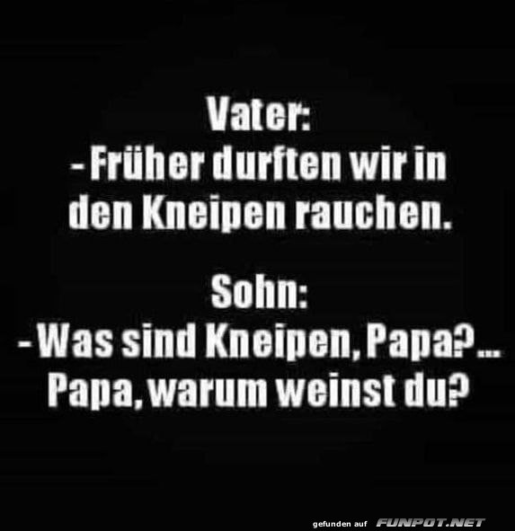 Vater-Sohn Gespräch über alte Zeiten Vater-Sohn Gespräch über alte Zeiten