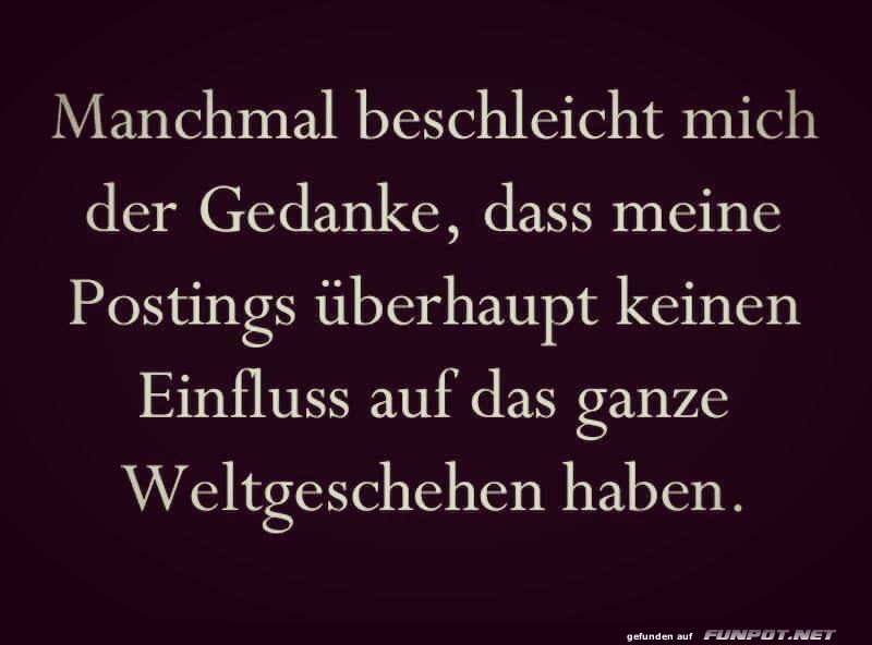 Gedanken über den Einfluss von Postings Gedanken über den Einfluss von Postings