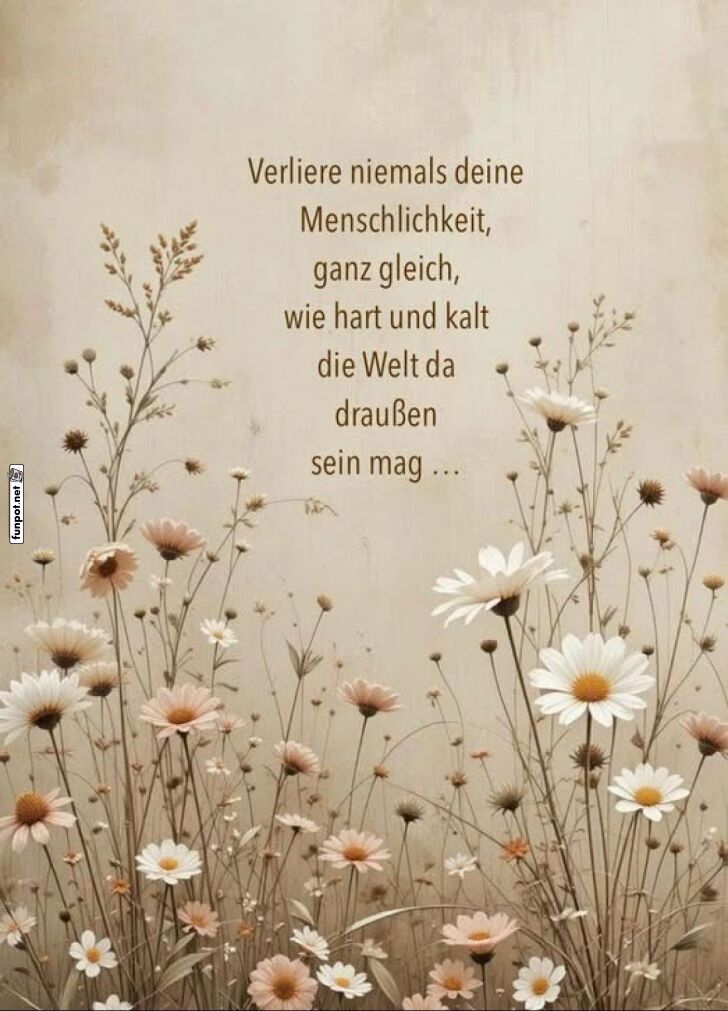 Verliere niemals deine Menschlichkeit Verliere niemals deine Menschlichkeit