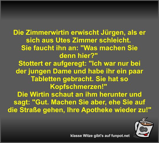 Die Zimmerwirtin erwischt Jürgen Die Zimmerwirtin erwischt Jürgen