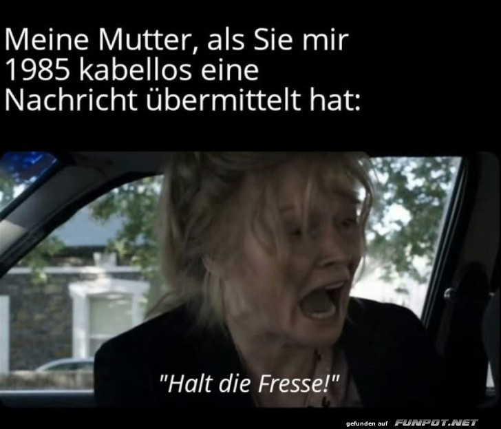 Humorvolle Erinnerung an alte Zeiten Humorvolle Erinnerung an alte Zeiten