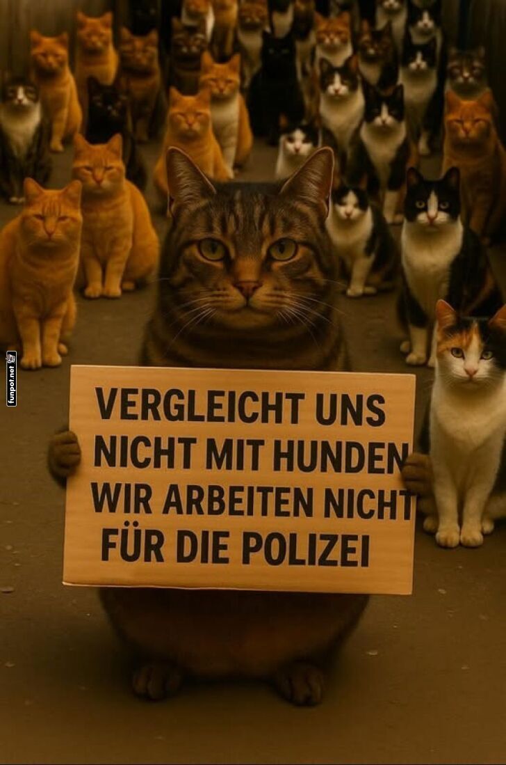 Katzenprotest: Kein Hundevergleich Katzenprotest: Kein Hundevergleich