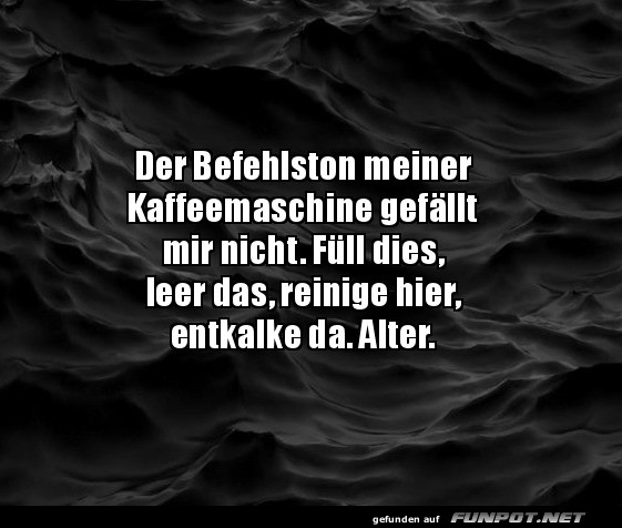 Kaffeegenuss mit Hindernissen Kaffeegenuss mit Hindernissen