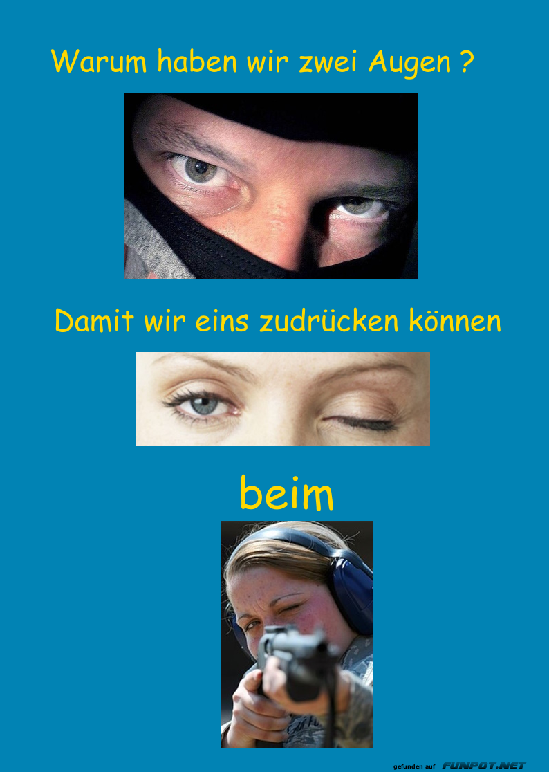 Warum haben wir zwei Augen? Warum haben wir zwei Augen?