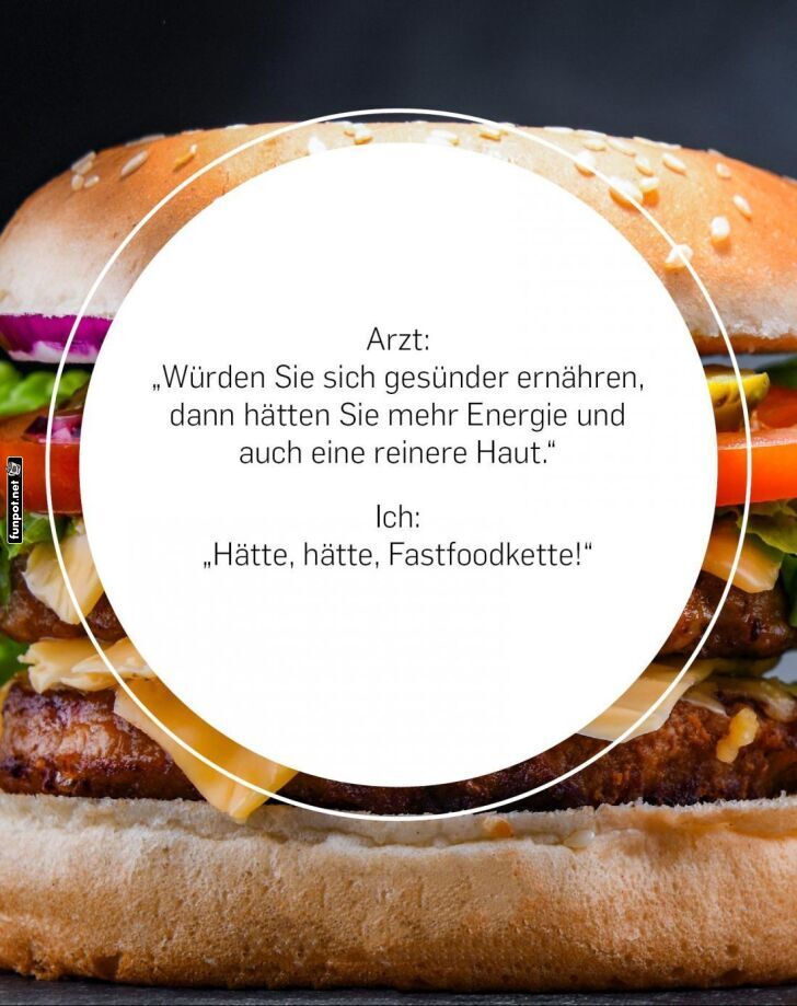 Gesundes Essen versus Fastfood-Wunsch Gesundes Essen versus Fastfood-Wunsch