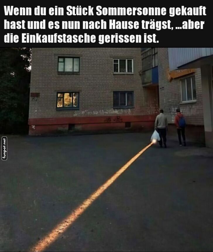 Sommersonne im Einkaufsbeutel Sommersonne im Einkaufsbeutel