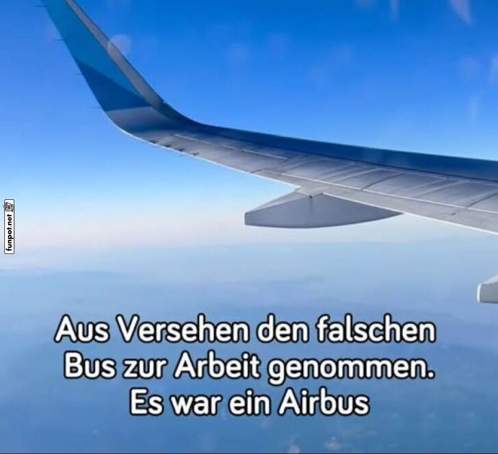Lustiger Fehler bei der Arbeit - Airbus statt Bus Lustiger Fehler bei der Arbeit - Airbus statt Bus