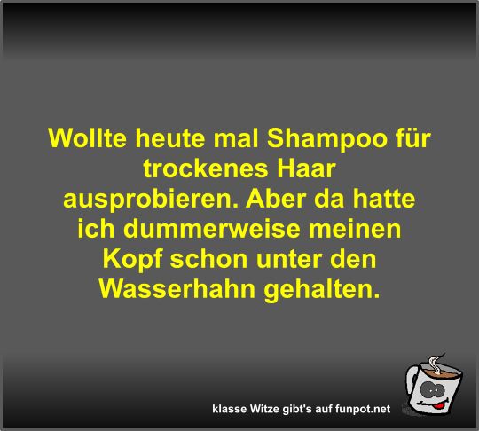 Wollte heute mal Shampoo für trockenes Haar ausprobieren Wollte heute mal Shampoo für trockenes Haar ausprobieren