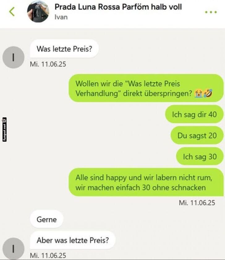 Endlose Preisverhandlung im Schnellmodus Endlose Preisverhandlung im Schnellmodus