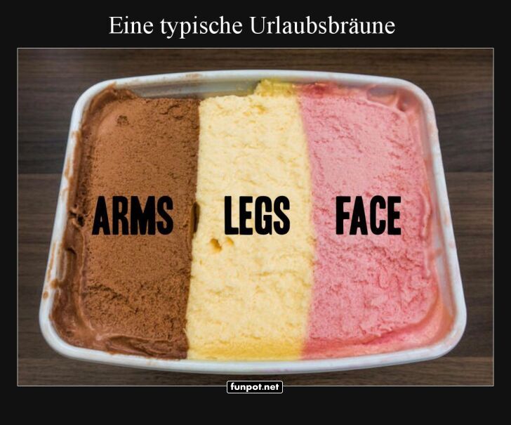 Urlaubsbräune à la Eiscreme Urlaubsbräune à la Eiscreme