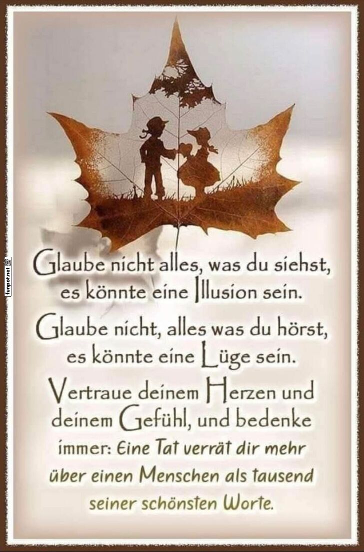 Vertraue dem Herz, nicht dem Blatt Vertraue dem Herz, nicht dem Blatt