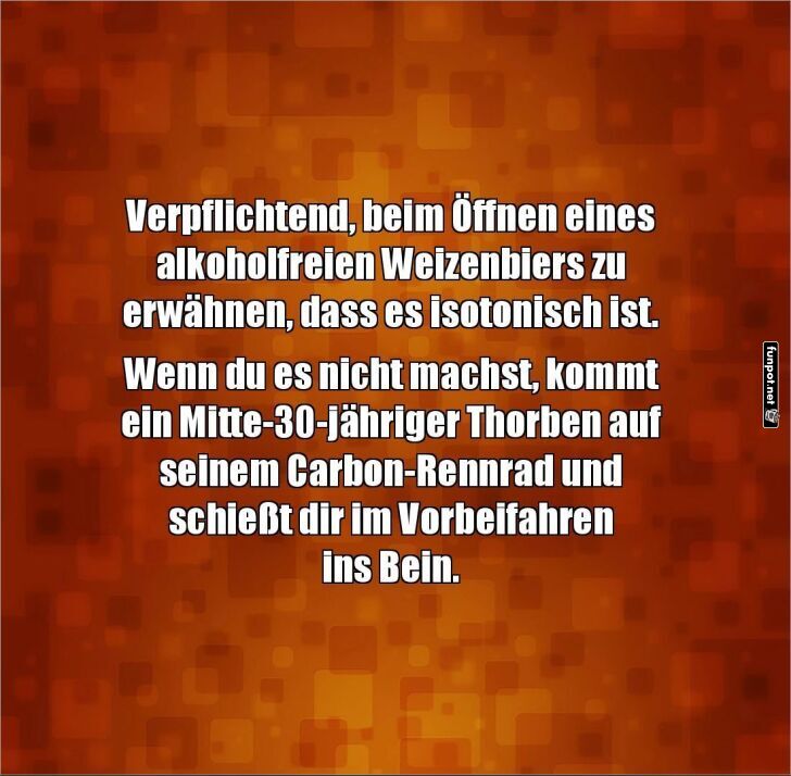 Isotonisch oder sonst! Isotonisch oder sonst!