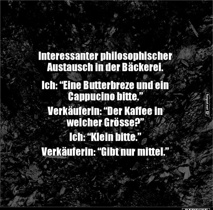 In der Bäckerei: Ein Cappuccino-Dilemma In der Bäckerei: Ein Cappuccino-Dilemma