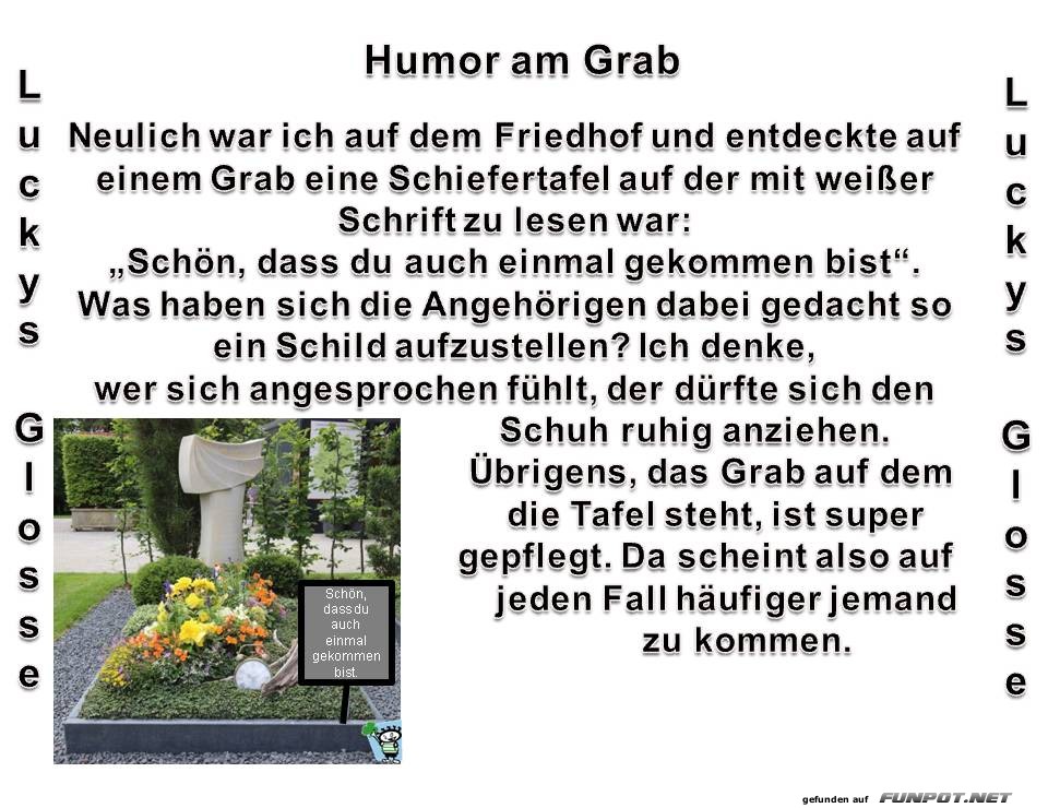 Humor am Grab Humor am Grab