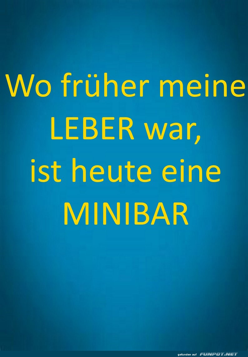Leber? Nein, das ist meine Minibar! Leber? Nein, das ist meine Minibar!