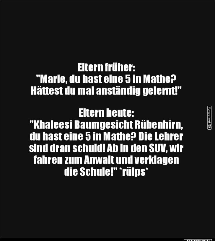 Mathe-Drama: Frher vs. Heute