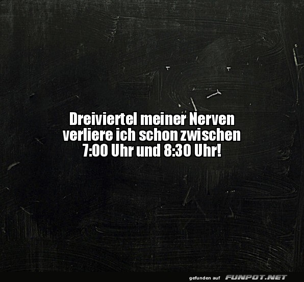 Morgendliche Nervenschwundgefahr Morgendliche Nervenschwundgefahr