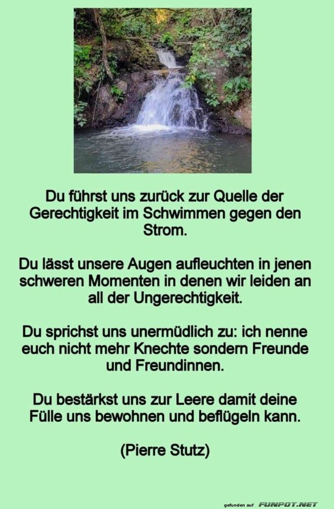 Du führst uns zurück zur Quelle Du führst uns zurück zur Quelle