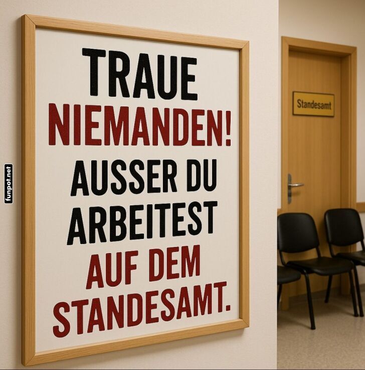 Vertrauen nur im Standesamt!