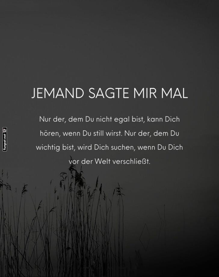Wenn Stille mehr sagt als Worte! Wenn Stille mehr sagt als Worte!