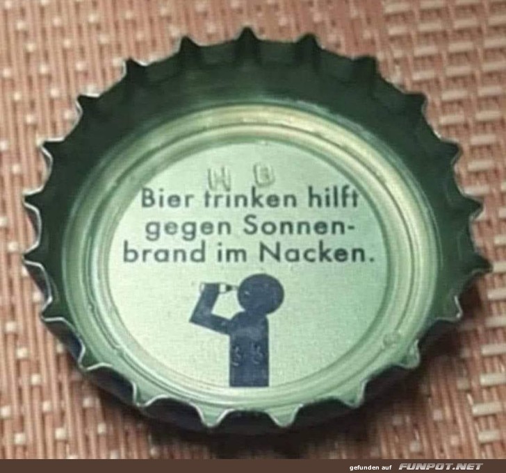Sonnenbrand? Kapsel auf, Bier rein! Sonnenbrand? Kapsel auf, Bier rein!