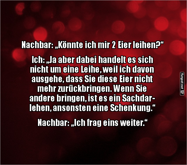 Eierleihe mit rechtlichen Tücken! Eierleihe mit rechtlichen Tücken!