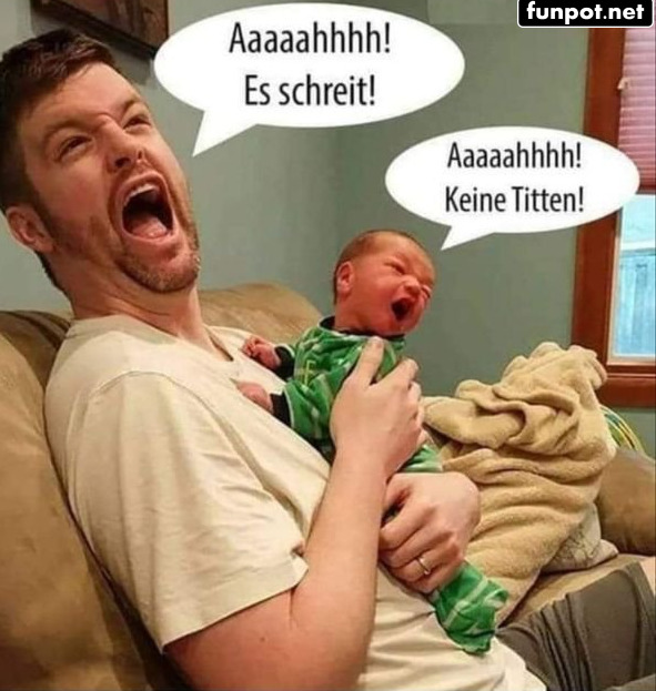 Wenn Papa und Baby die Schreikunst meistern